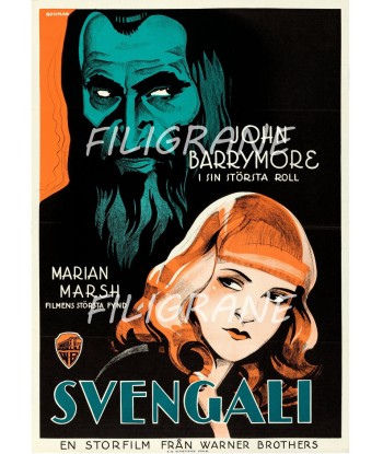 SVENGALI FILM Rmpf-POSTER/REPRODUCTION d1 AFFICHE VINTAGE la colonne vertébrale