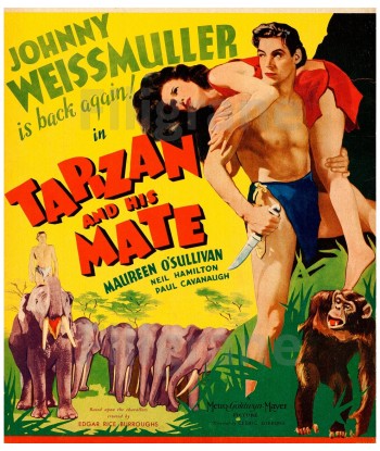 TARZAN and his MATE FILM Rexy-POSTER/REPRODUCTION d1 AFFICHE VINTAGE vente chaude votre 