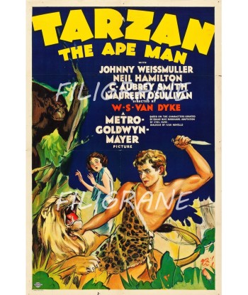 TARZAN the APE MAN FILM Rqrx-POSTER/REPRODUCTION d1 AFFICHE VINTAGE suggérées chez