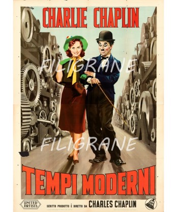 TEMPI MODERNI FILM CHAPLIN Rdyk-POSTER/REPRODUCTION d1 AFFICHE VINTAGE plus qu'un jeu 