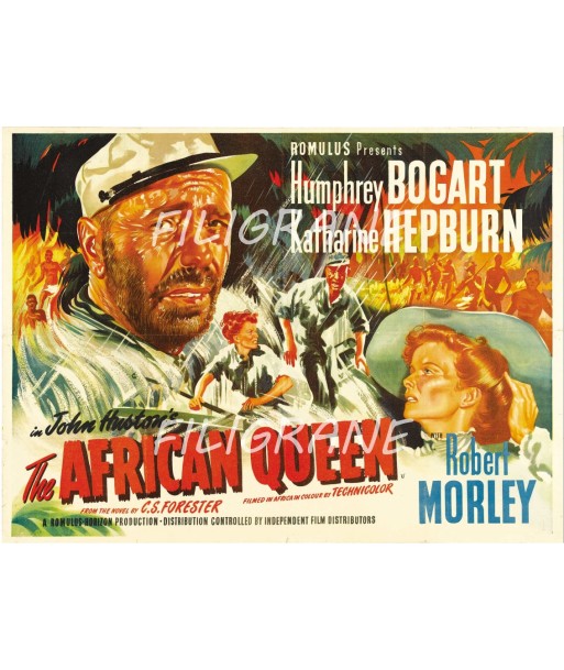 THE AFRICAN QUEEN FILM Rvof-POSTER/REPRODUCTION d1 AFFICHE VINTAGE les muscles