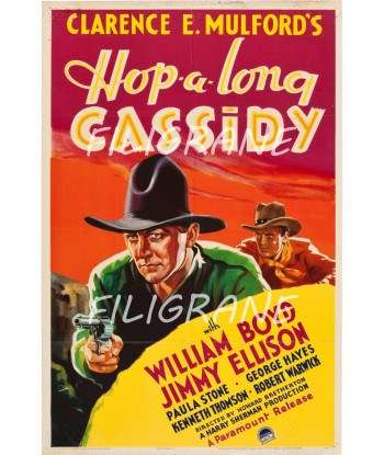 HOP A LONG CASSIDY FILM Ryrx-POSTER/REPRODUCTION d1 AFFICHE VINTAGE Véritable concentré