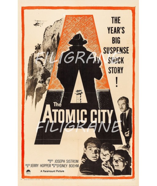 THE ATOMIC CITY FILM Rkht-POSTER/REPRODUCTION d1 AFFICHE VINTAGE livraison et retour toujours gratuits