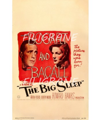 THE BIG SLEEP FILM Rghu-POSTER/REPRODUCTION d1 AFFICHE VINTAGE brillant des détails fins