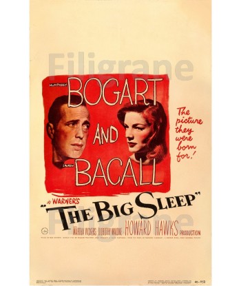 THE BIG SLEEP FILM Rsfz-POSTER/REPRODUCTION d1 AFFICHE VINTAGE 2 - 3 jours ouvrés.