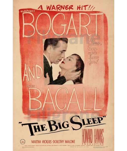 THE BIG SLEEP FILM Rvaq-POSTER/REPRODUCTION d1 AFFICHE VINTAGE les ligaments