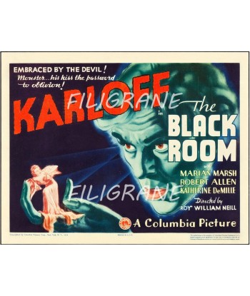 THE BLACK ROOM FILM Rfdx-POSTER/REPRODUCTION d1 AFFICHE VINTAGE de la marque