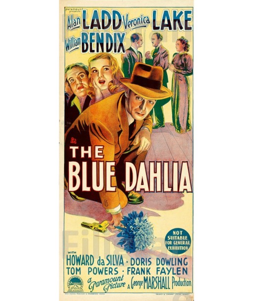 THE BLUE DAHLIA FILM Rysa-POSTER/REPRODUCTION d1 AFFICHE VINTAGE solde