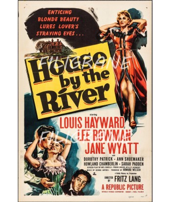 HOUSE by the RIVER FILM Rlhg-POSTER/REPRODUCTION d1 AFFICHE VINTAGE chez Cornerstreet bien 