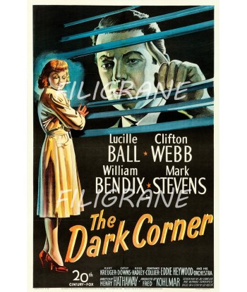 THE DARK CORNER FILM Rkrr-POSTER/REPRODUCTION d1 AFFICHE VINTAGE Economisez 