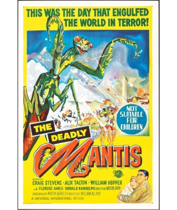 THE DEADLY MANTIS FILM Rxce-POSTER/REPRODUCTION d1 AFFICHE VINTAGE basket pas cher