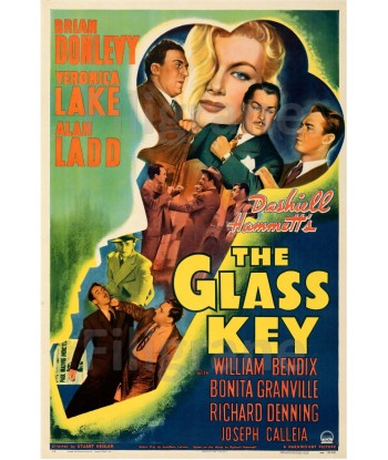 THE GLASS KEY FILM Rilw-POSTER/REPRODUCTION d1 AFFICHE VINTAGE de technologie