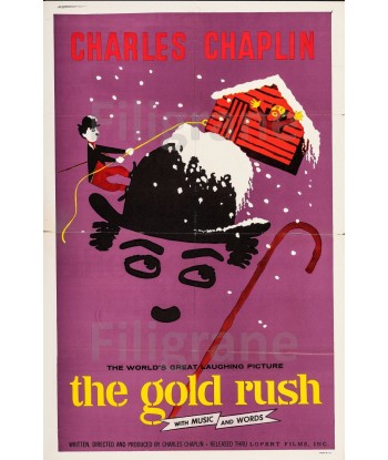 THE GOLD RUSH FILM CHAPLIN Ryws-POSTER/REPRODUCTION d1 AFFICHE VINTAGE acheter en ligne