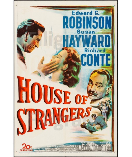 HOUSE of STRANGERS FILM Rnmo-POSTER/REPRODUCTION d1 AFFICHE VINTAGE pas cher 