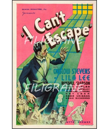 I CAN'T ESCAPE FILM Rqmu-POSTER/REPRODUCTION d1 AFFICHE VINTAGE meilleur choix