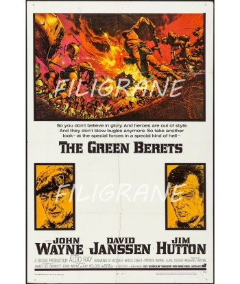 THE GREEN BERETS FILM Rorf-POSTER/REPRODUCTION d1 AFFICHE VINTAGE paiement sécurisé