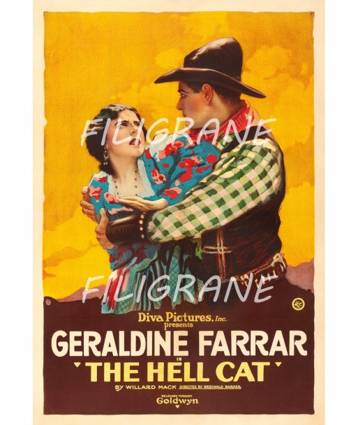 THE HELL CAT FILM Rcux-POSTER/REPRODUCTION d1 AFFICHE VINTAGE une grave pollution 