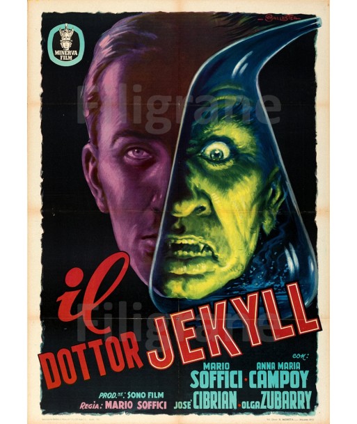 IL DOTTOR JEKYLL FILM Rxtn-POSTER/REPRODUCTION d1 AFFICHE VINTAGE de technologie