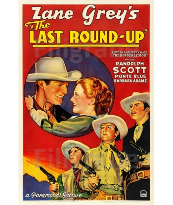 THE LAST ROUND-UP FILM Rpki-POSTER/REPRODUCTION d1 AFFICHE VINTAGE livraison et retour toujours gratuits