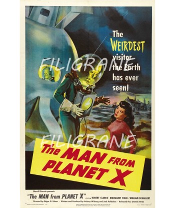 THE MAN from PLANET X FILM Rnkm-POSTER/REPRODUCTION d1 AFFICHE VINTAGE pas chere