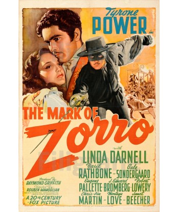 THE MARK of ZORRO FILM Rolw-POSTER/REPRODUCTION d1 AFFICHE VINTAGE s'inspire de l'anatomie humaine